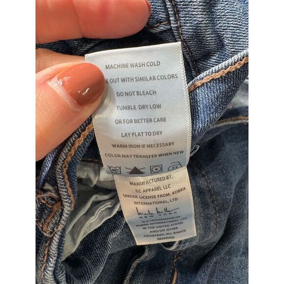 Nicole Miller NY Women's Distressed Ankle Jeans Size 22 Blue Slim Fit - Picture 15 of 16